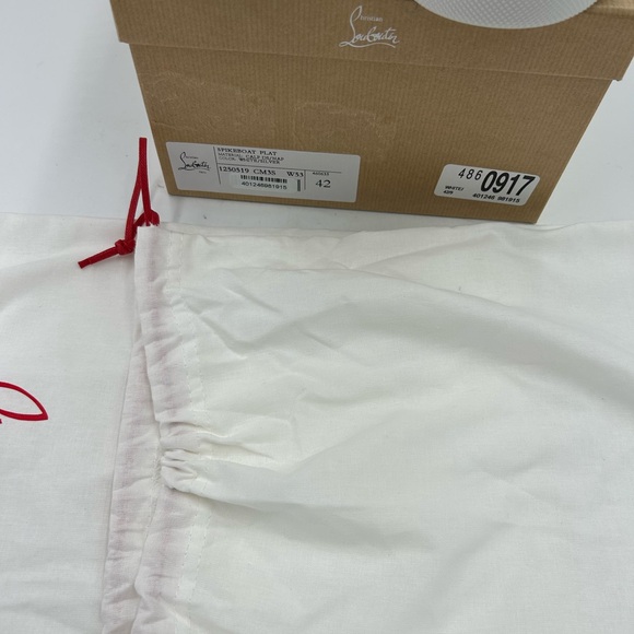 Men's Christian Louboutin roller boat spike sneakers size 42 made in Italy - Picture 11 of 12